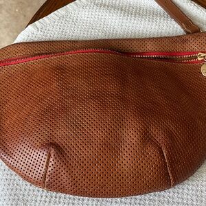 Clare V Perforated grande Fanny Leather Bag